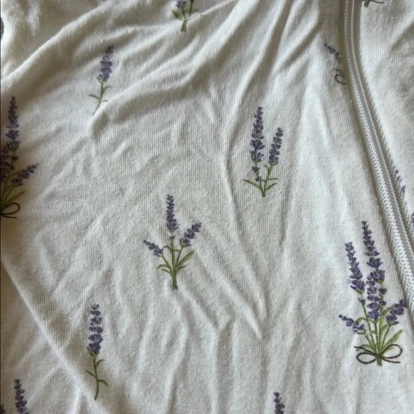 Kyte BABY White and Purple Footies with Enclosed Feet - Picture 3 of 3